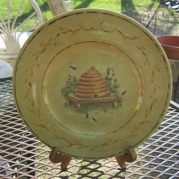 VTG 90'S CHERI BLUM PRECIDIO INC CHERI'S GAREN MELAMINE SALAD PLATE - Picture 1 of 5